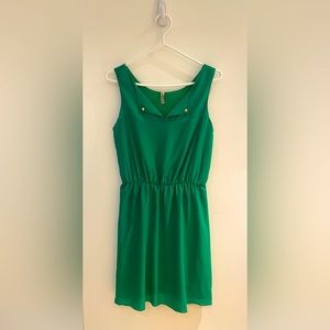 Cute Green dress with gold button detail